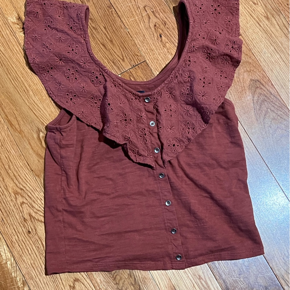 American Eagle ruffle shirt